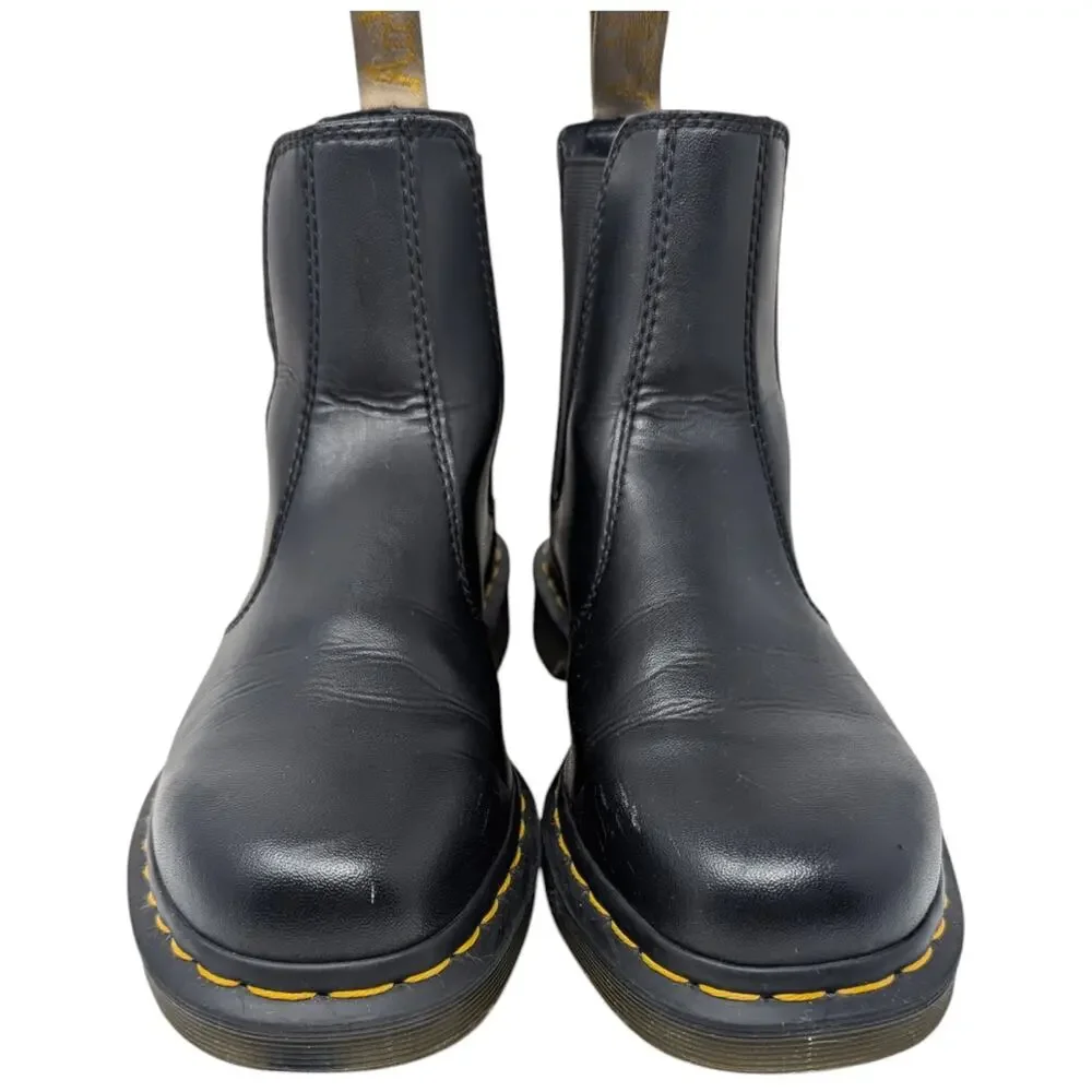 Dr. Martens 2976 Vegan Chelsea Boots Black Faux Leather Unisex UK6 USL8